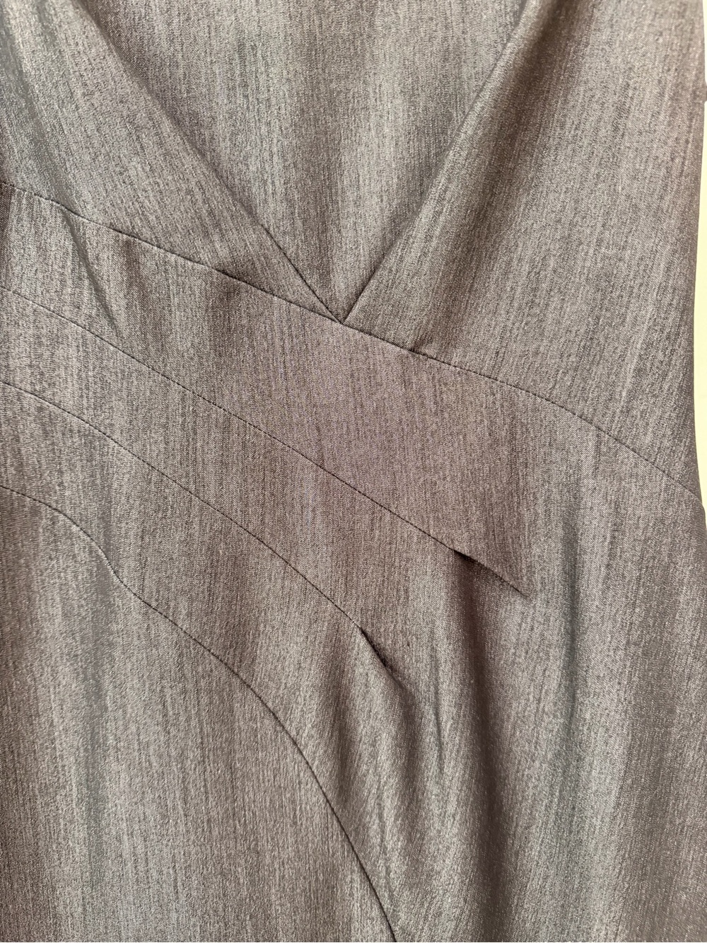 Calvin Klein Charcoal Sheath Dress, Professional Style, Font Pleating, Sz 6 - Picture 3 of 14